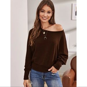 Solid Batwing Sleeve Sweater